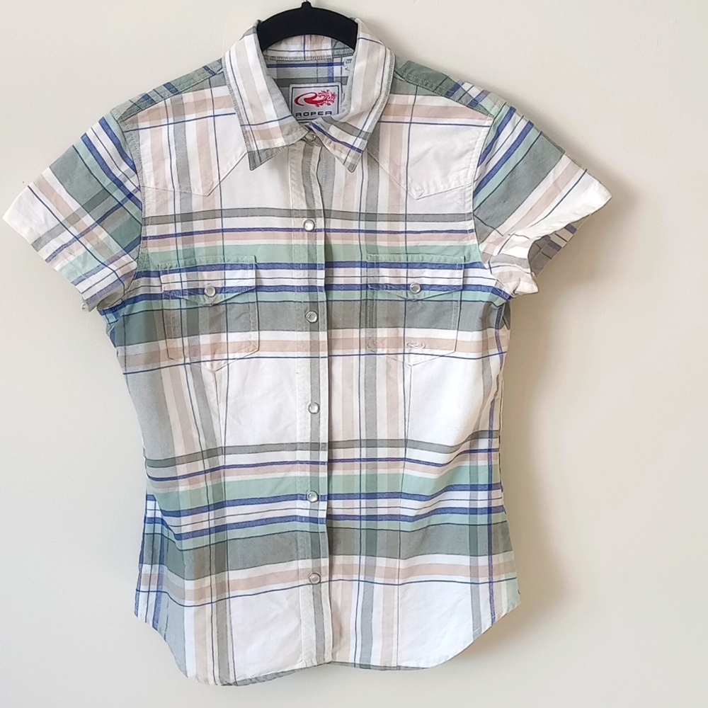 Roper short sleeve Cowboy shirt Small